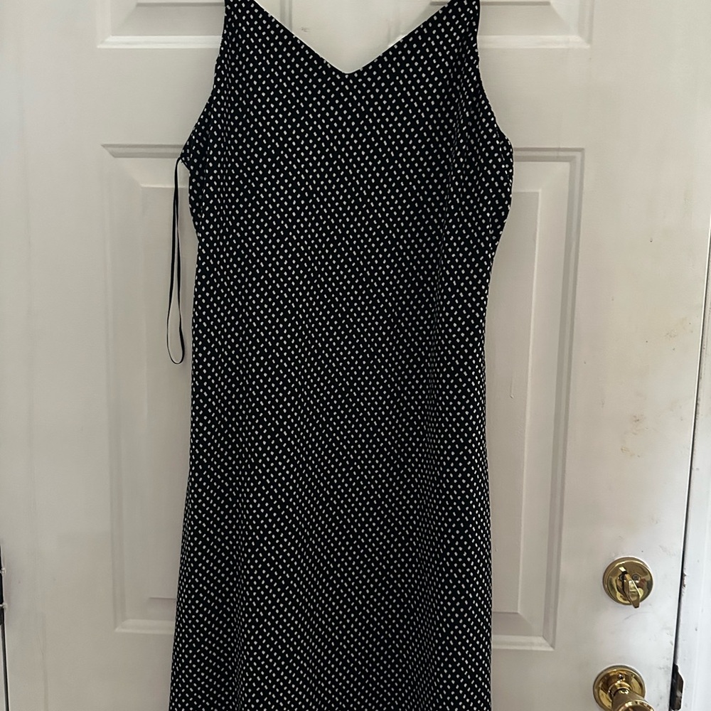 Gilli Elegant Black and White Polka Dot Dress 2X